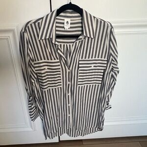 Purchased from Vici. Navy and white striped blouse. Size M